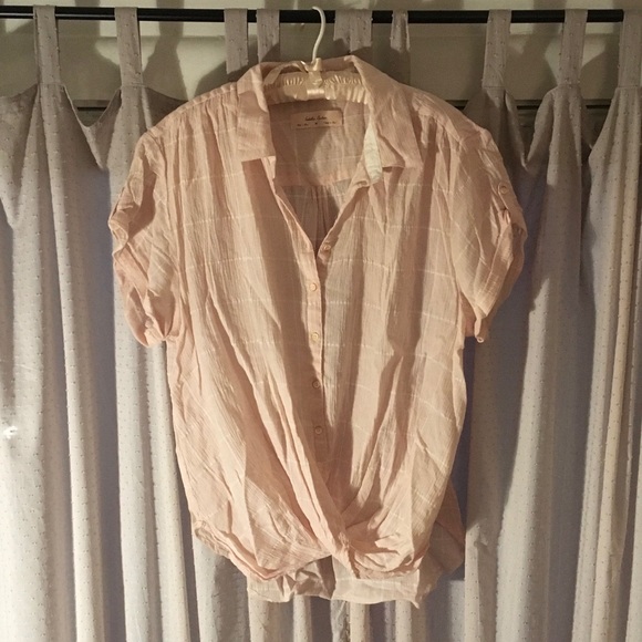 Gauzy Cotton Crossover Blouse - Picture 1 of 4